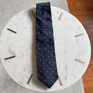 Brooks Brother’s Classic Navy Polka Dot silk Tie
